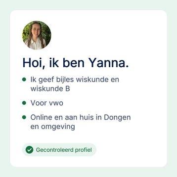 Bijles wiskunde en wiskunde B aan huis in Dongen en online, Privéles, Bijles