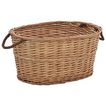 vidaXL Houtmand met handvatten 56x40x28 cm natuurlijk, Verzenden, Nieuw