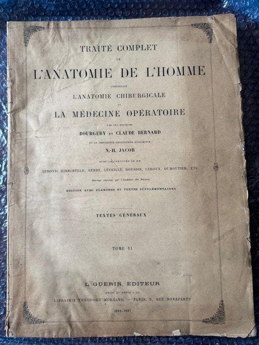 Bourgery et Claude Bernard - Traité complet de lanatomie de, Antiek en Kunst, Antiek | Boeken en Bijbels