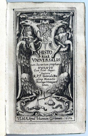 Gabriel Bucelin - Emer-Enlayto-Genea-Chorographias - 1652, Antiek en Kunst, Antiek | Boeken en Bijbels