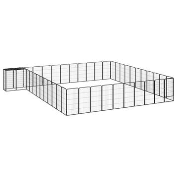 vidaXL Hondenkennel 46 panelen 50x100 cm gepoedercoat staal, Verzenden, Nieuw