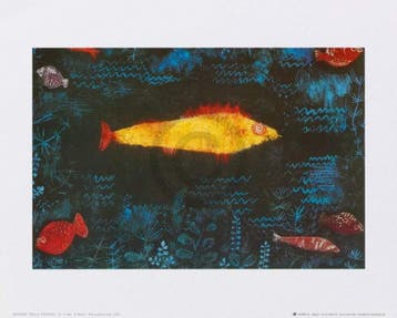 Kunstdruk Paul Klee - The golden fish, 1925 30x24cm, Verzenden, Nieuw