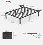 Logeerbed met Metalen Frame en Opbergruimte, Verzenden, Nieuw