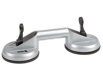 Dubbele zuignap aluminium - 2x 115mm - 70KG - met handgreep, Doe-het-zelf en Verbouw, Ophalen of Verzenden, Nieuw