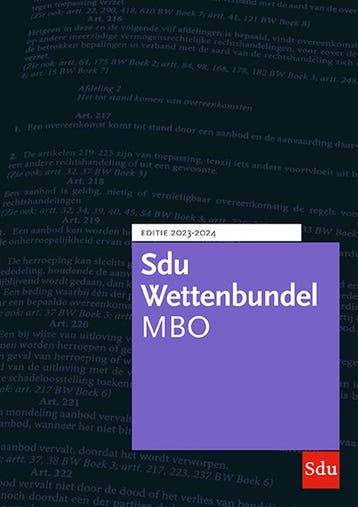 Sdu Wettenbundel MBO 2023 2024 9789012409087, Verzenden, Zo goed als nieuw