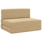 vidaXL Vouwbare Bankbed Groen Grijs 100 x 80 x 60 cm Stof, Huis en Inrichting, Banken | Bankstellen, Verzenden, Nieuw, Stof, Minder dan 150 cm