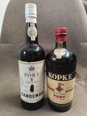 Kopke, Three Stars Old Ruby Port Nº5 + Sandeman, S, Nieuw