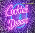 Cocktails & Dreams NEON sign bord led lichtbord verlichting, Verzenden, Nieuw