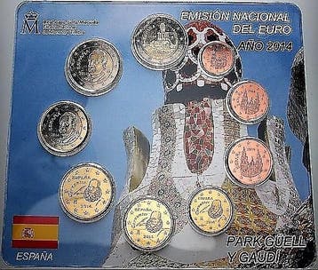 5,88 Euro,munten set 1 Cent-2 Euro 2014 Spanien Juan Carlos, Postzegels en Munten, Munten | Europa | Euromunten, Verzenden