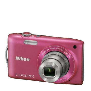 Nikon Coolpix S3300 Digitale Compact Camera - Roze (In doos), Verzenden, Zo goed als nieuw