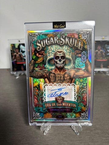 Sugar Skull Wild Card Charles Oliveira Gesigneerde kaart,, Nieuw