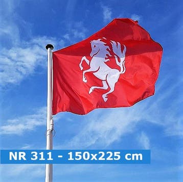 NR 311: Vlag Twentse Ros-150 x 225 cm, Nieuw