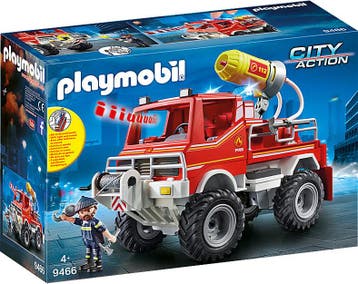 Playmobil Brandweer Terreinwagen met Waterkanon – 9466 (Nieu, Verzenden, Nieuw