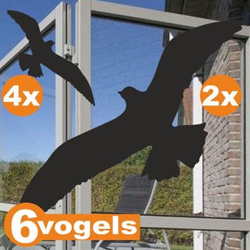 Vogel - Raamsticker - Stickers - set 6 - zwart (153.7), Verzenden, Nieuw