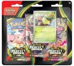 Perfect Order 3 Pack Blister Chikorita Mega Evolutions, Ophalen of Verzenden, Nieuw, Losse kaart, Foil