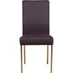 Leren eetkamerstoel Real - Hermes Merlin (donkerpaars) -, Huis en Inrichting, Stoelen, Ophalen of Verzenden, Nieuw, Leer, Industrieel, Modern