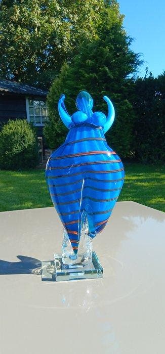 Murano stijl - sculptuur, Modern-kunstbeeld- glas - 37 cm -