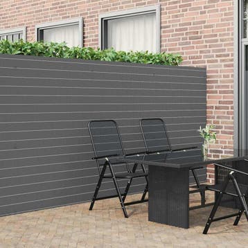 vidaXL Tuinhek Dubbelzijdig Grijs 1,8x5 m PVC, Tuin en Terras, Verzenden, Nieuw, Kunststof