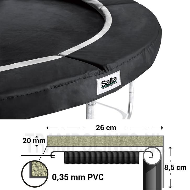 Trampoline rand antraciet 213 cm Salta, Kinderen en Baby's, Speelgoed | Buiten | Trampolines, Nieuw, Ophalen of Verzenden