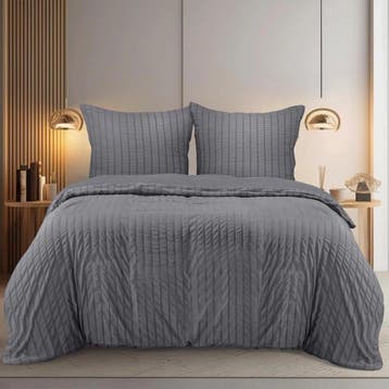 Utopia Bedding Seersucker Beddengoed 200x200 Set - Microv..., Huis en Inrichting, Verzenden, Nieuw