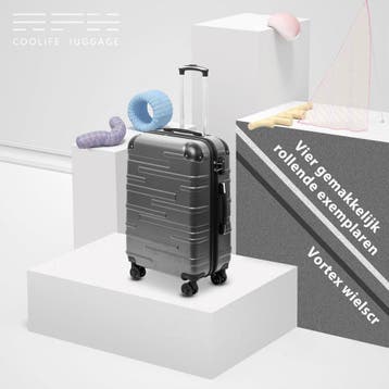 Handbagage Koffer 56cm | Retourdeal 48% Korting, Wieltjes, 50 tot 60 cm, Hard kunststof, Nieuw