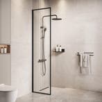 Douchewand Georgia 40 x 200 cm Zwart – Inloopdouche 8 mm, Verzenden, Nieuw, Douche