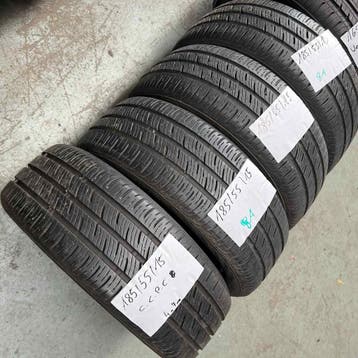 4 x Continental 185-55-15 Zomerbanden 7mm, Auto-onderdelen, Banden en Velgen, Gebruikt, 15 inch, Band(en), Personenwagen