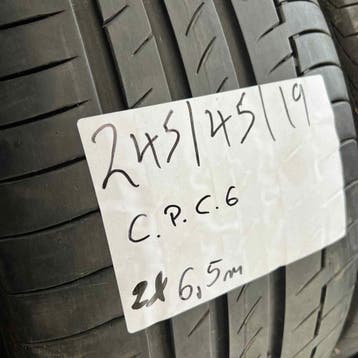 4 x Continental PremiumContact 6 245-45-19 Zomerbanden 6,5mm, 19 inch, Ophalen of Verzenden, Band(en), Personenwagen