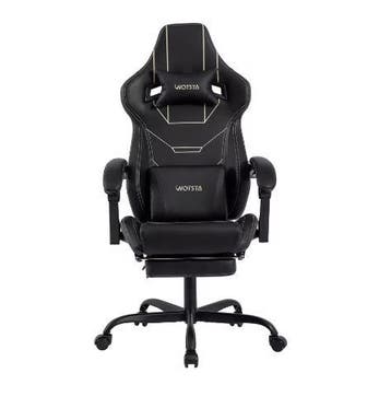 Ergonomische gaming bureaustoel met voetsteun, Verzenden, Nieuw