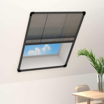 vidaXL Raamhor plissé 80x100 cm aluminium, Huis en Inrichting, Stoffering | Gordijnen en Lamellen, Verzenden, Nieuw