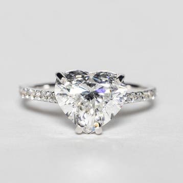 Zonder minimumprijs - Statement ring - 18 karaat Witgoud -