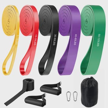 5-delige Weerstandsband Set: Krachttraining, Pull-ups & Yoga, Verzenden, Nieuw