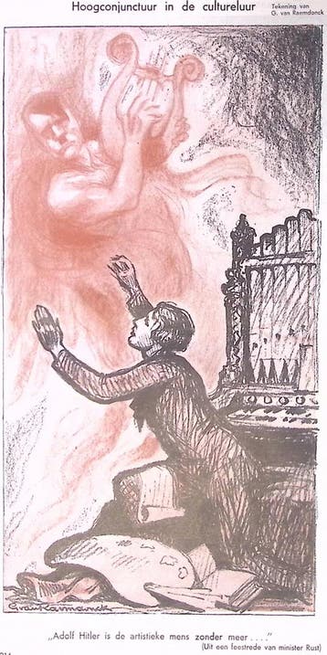 Spotprent over Hitler en cultuur in Nazi-Duitsland (Lithos), Verzenden