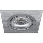 GU10 Inbouwspot Set - Mat Zilver - Inbouw Vierkant -, Metaal of Aluminium, Nieuw, Ophalen of Verzenden, Led