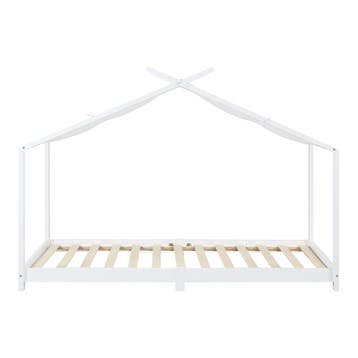 Kinderbed Brome huisbed 90x200 cm wit [en.casa], Verzenden, Nieuw