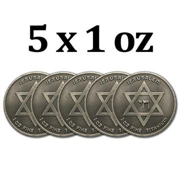 Verenigde Staten. 5 x 2027 1 oz Titanium Jerusalem Star of