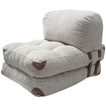 Evila Originals Fauteuil Met Slaapfunctie, Grijs - Outlet, Gebruikt, Minder dan 75 cm, Ophalen of Verzenden, 75 tot 100 cm