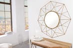 Handgemaakte spiegel DIAMOND L 80cm messing gemaakt van, Huis en Inrichting, Woonaccessoires | Spiegels, Ophalen of Verzenden