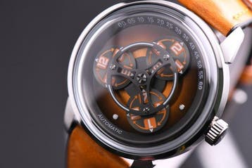 AKOR Le Locle - Orange Magma-01 - Automatic Magic Hours -, Nieuw