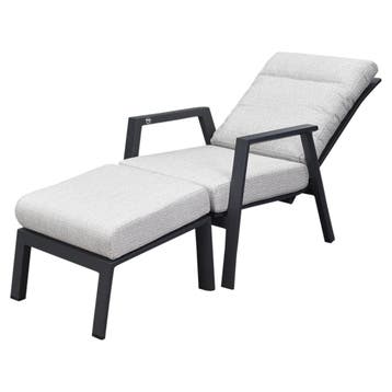 Barolo lounge balkonset 2 delig verstelbaar antraciet, Ophalen of Verzenden, Nieuw, Aluminium