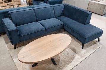 Hoekbank Den Haag - hoekbanken - Blauw, Nieuw, 150 cm of meer, Stof, 250 tot 300 cm