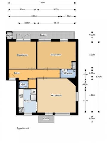 Te Huur 3 Kamer Appartement Eksterlaan In Haarlem, Huizen en Kamers, Direct bij eigenaar, Noord-Holland, Appartement, Haarlem