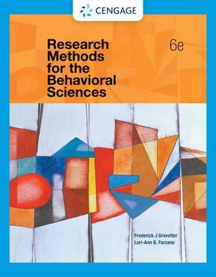 RESEARCH METHODS BEHAVIORAL SCIENCES 9781337613316, Verzenden, Zo goed als nieuw