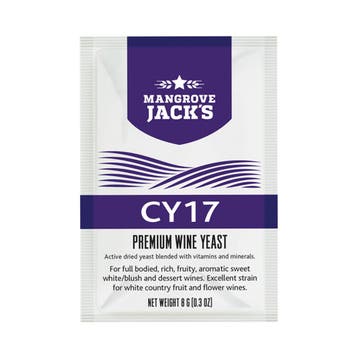 Mangrove Jacks - CY17 Premium wijngist - 8 g (Wijn Gisten), Ophalen of Verzenden, Nieuw, Overige typen