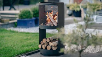 Buffalo Vuurhaard Fire Pit Zwart Diameter 44cm Terrasverw..., Tuin en Terras, Verzenden, Nieuw
