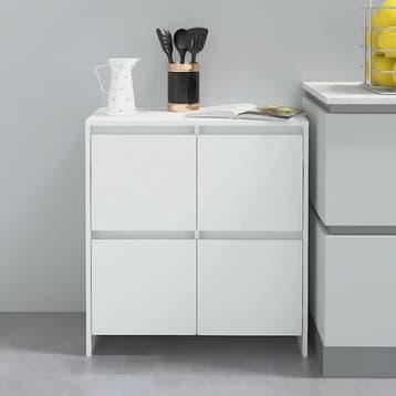 vidaXL Dressoir 70x41x75 cm bewerkt hout wit, Huis en Inrichting, Verzenden, Nieuw, Overige houtsoorten, Minder dan 50 cm