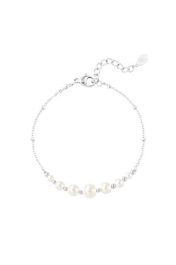 Goudlief Parel party armband (Charme armbanden, Armbanden), Verzenden, Nieuw, Zilver, Overige materialen