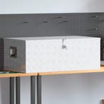vidaXL Opbergbox 100x55x37 cm aluminium zilverkleurig, Verzenden, Nieuw