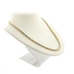 Bicolor gouden koningsketting, Sieraden, Tassen en Uiterlijk, Kettingen, Ophalen of Verzenden, Gebruikt, Overige kleuren, Goud