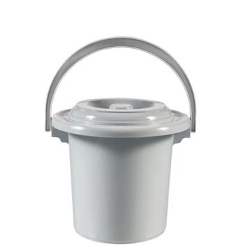 Toiletemmer 5L - Lichtgrijs, Nieuw